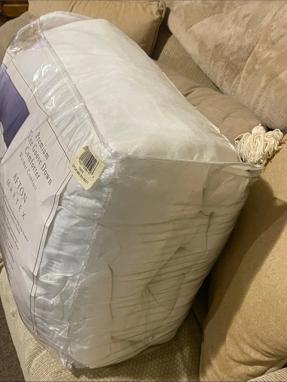 🤍NWT Premium White Goose Down 550 Comforter/ 260 Thread 100% Cotton/Luxury Size